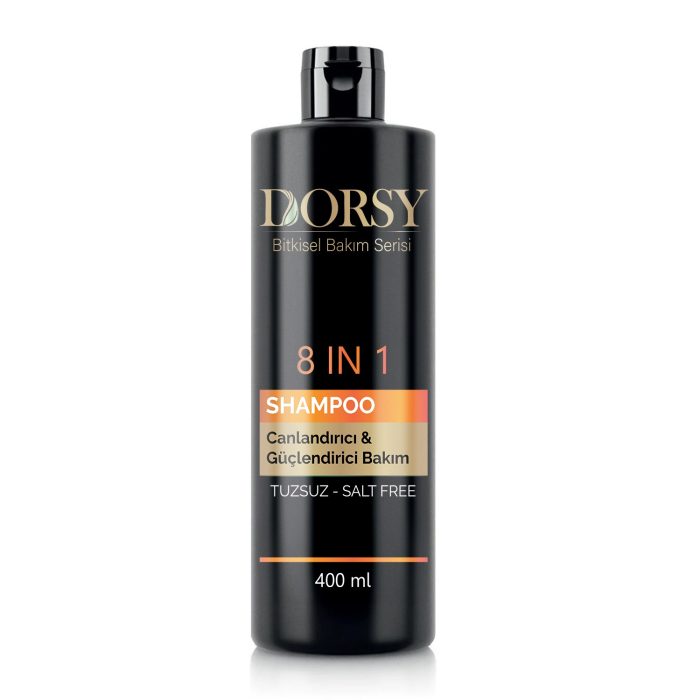 DORSY Canlı Saçlar ve Sağlıklı Saç Derisi için Yasemin Kokulu Tuzsuz Doğal  8 İN 1 Şampuan 400 ml - Görsel 3