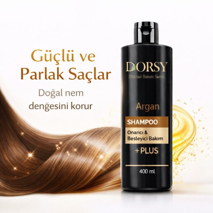 DORSY Dökülme-Kepek Karşıtı ve Onarıcı-Besleyici Mango Kokulu Tuzsuz Doğal Argan Yağlı Şampuan 400 ml - Görsel 6