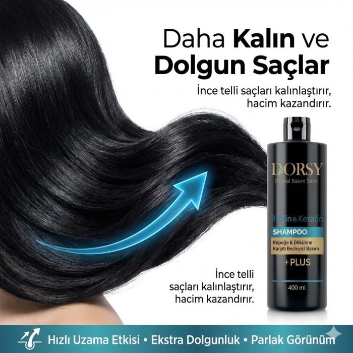 DORSY Dökülme-Kepek Karşıtı Besleyici Okyanus Kokulu Tuzsuz Doğal Biaotin-Keratin Şampuan 400 ml - Görsel 5