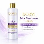 DORSY Sararma ve Kızıllık Karşıtı Boyalı Saçlar İçin Leylak Kokulu Tuzsuz Doğal Mor Şampuan 400 ml