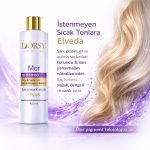 DORSY Sararma ve Kızıllık Karşıtı Boyalı Saçlar İçin Leylak Kokulu Tuzsuz Doğal Mor Şampuan 400 ml - Görsel 4