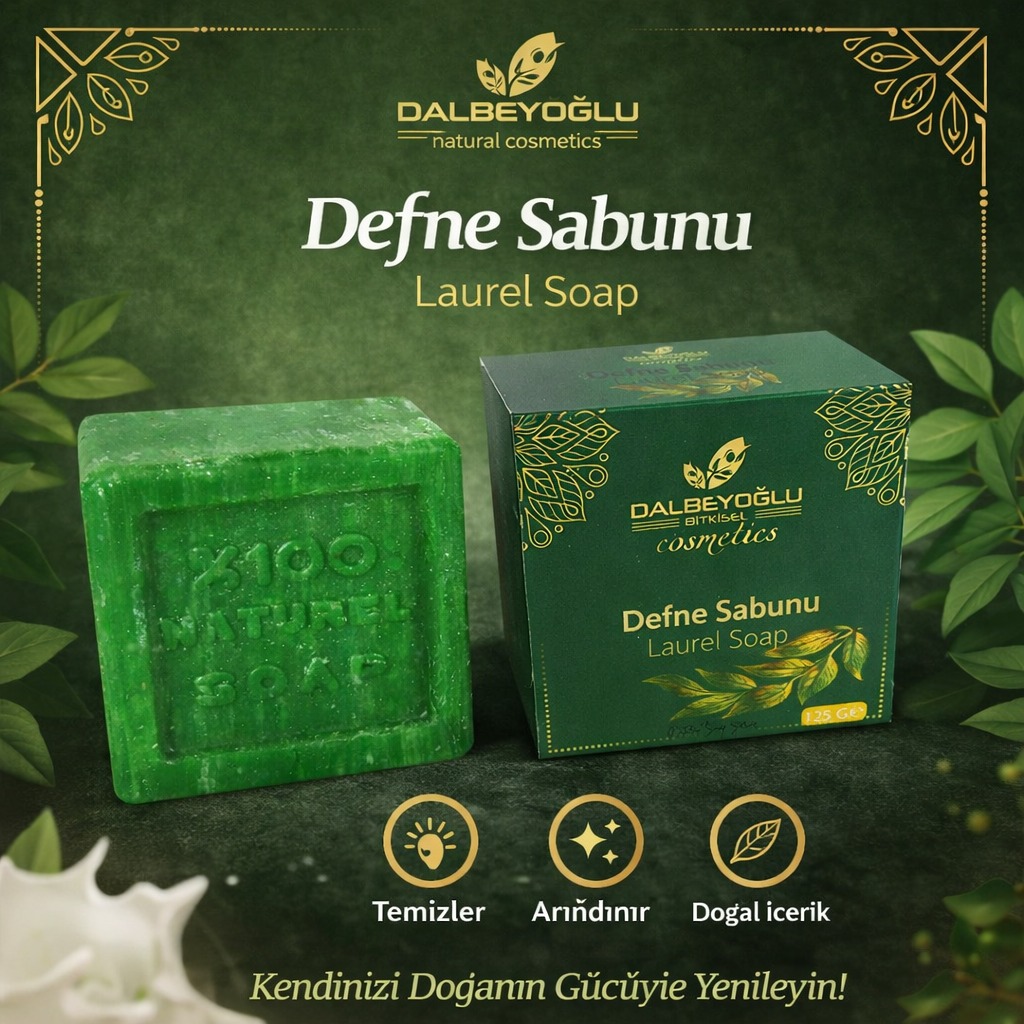 sabun defne DALBEYOĞLU BİTKİSEL Doğal Defne Sabunu 125 gr - Görsel 1