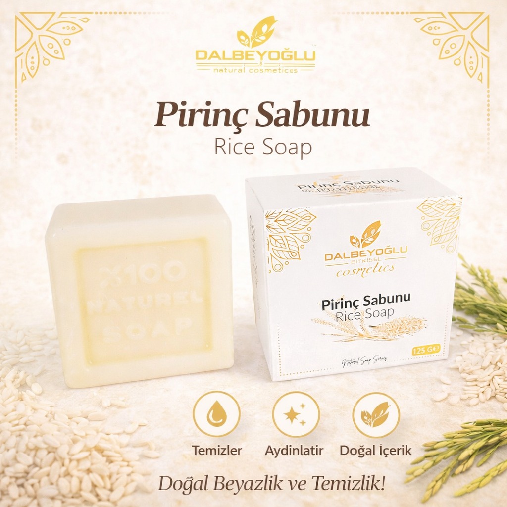 sabun prinç DALBEYOĞLU BİTKİSEL Doğal Prinç Sabunu 125 gr - Görsel 1