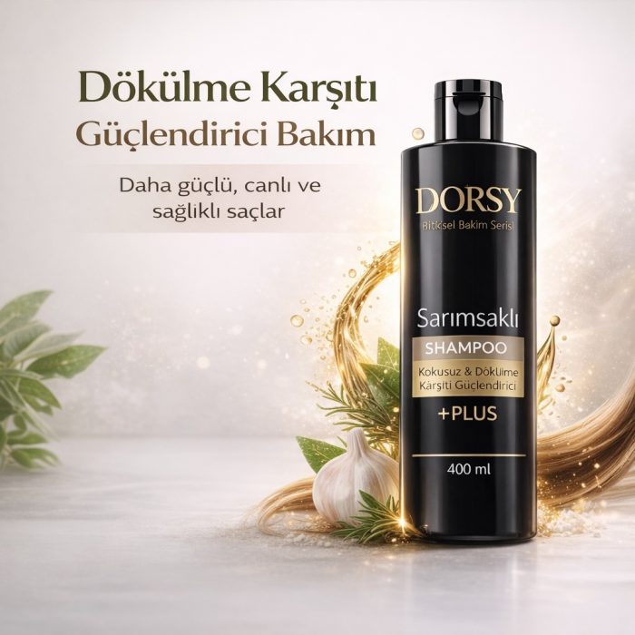 DORSY Dökülme Karşıtı ve Güçlendirici Bebek Pudrası Kokulu Tuzsuz Doğal Sarımsaklı Şampuan 400 ml - Görsel 5