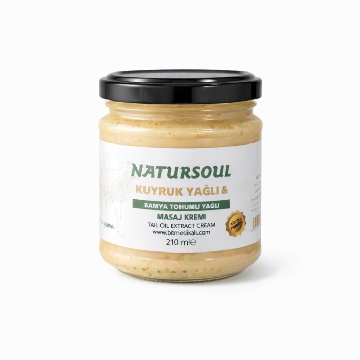 NATURSOUL Kuyruk Yağlı ve Bamya Tohumu Yağlı Bitkisel Masaj Kremi 210 ml - Görsel 3