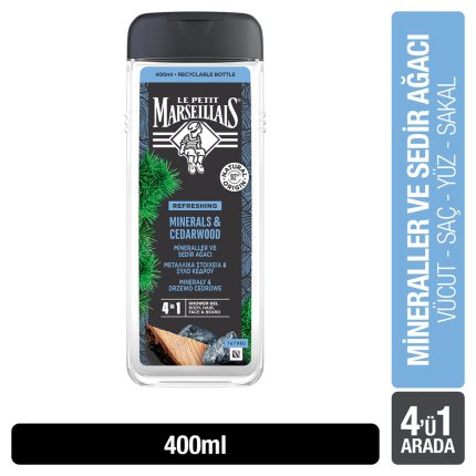LE PETİT MARSELLİAS Doğal Mineraller ve Sedir Ağacı Duş Jeli 400 ml
