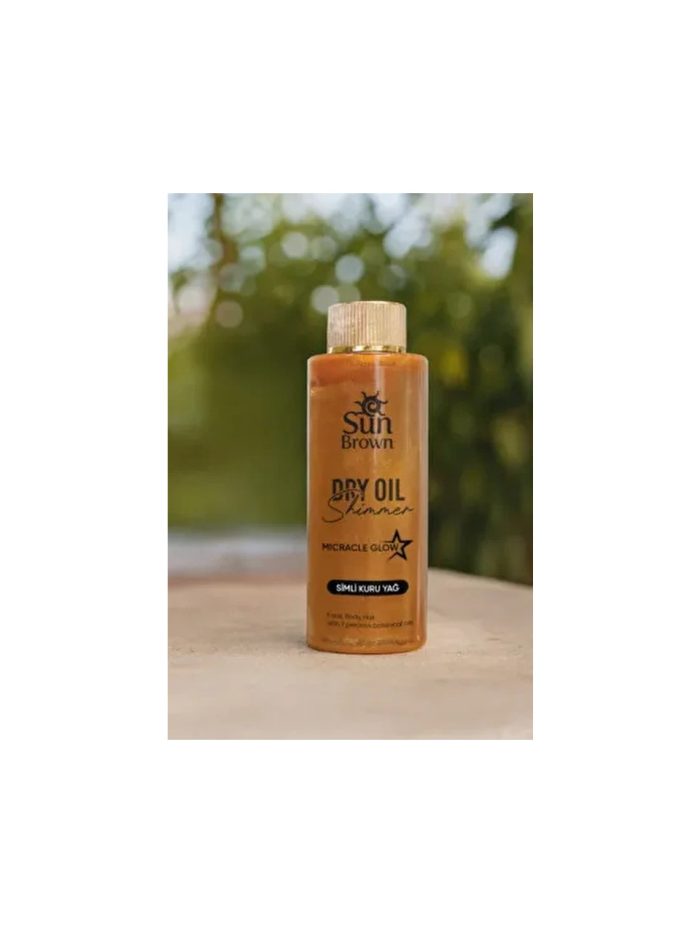 SUN BROWN Shımmer Dry Oil Parıltılı Saç Yüz ve Vücut Yağı 100 ml - Görsel 3