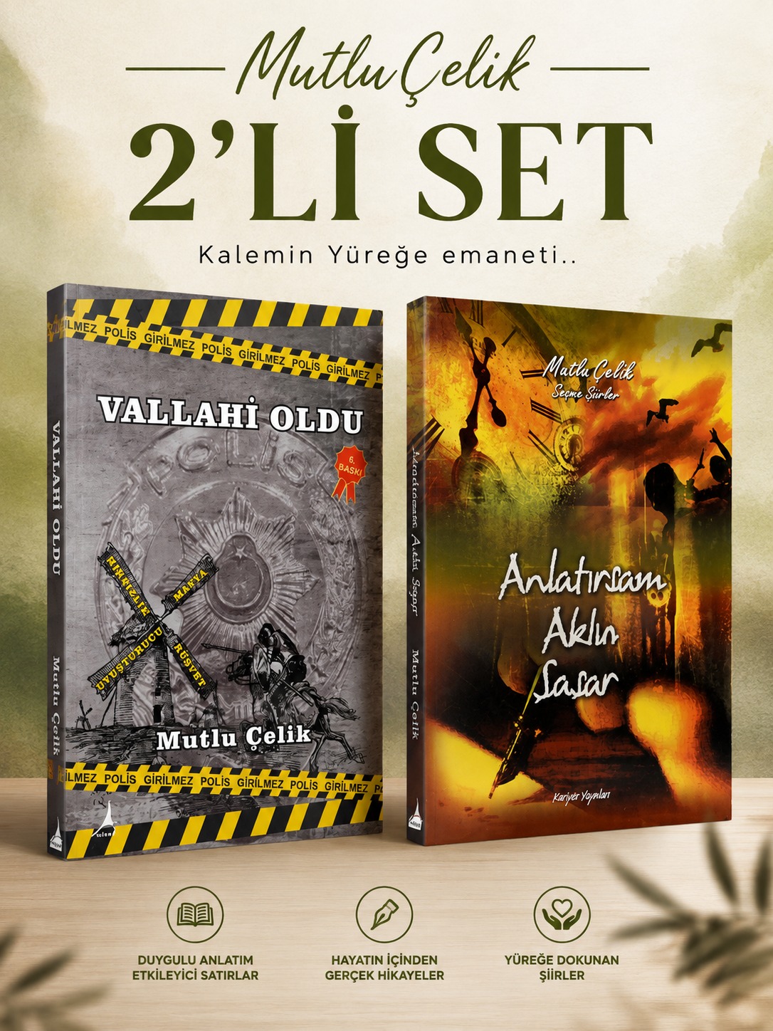 2 li set 3 MUTLU ÇELİK 2 li Kitap Seti-2 - Görsel 1