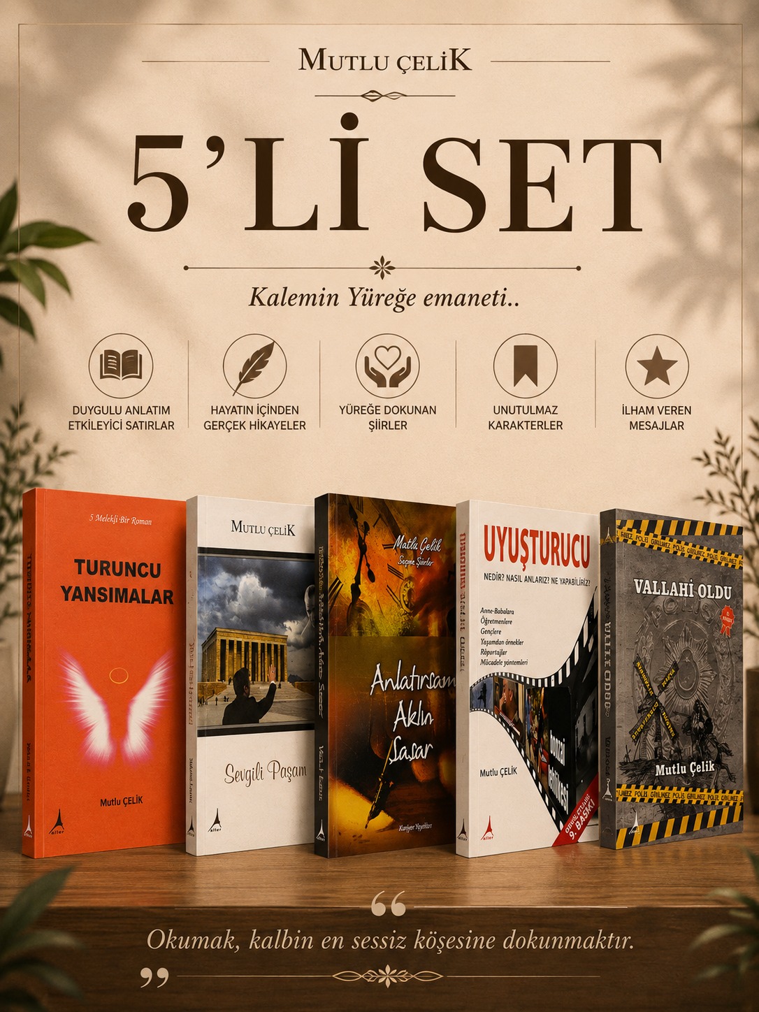5 li set MUTLU ÇELİK 5 li Kitap Seti - Görsel 1