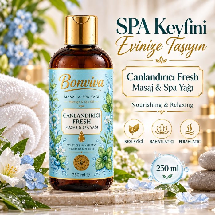 BONVİVA Canlandırıcı Fresh Spa Masaj Yağı 250 ml - Görsel 3