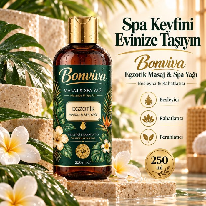 BONVİVA  Egzotik Amber Spa Masaj Yağı 250 ml - Görsel 5