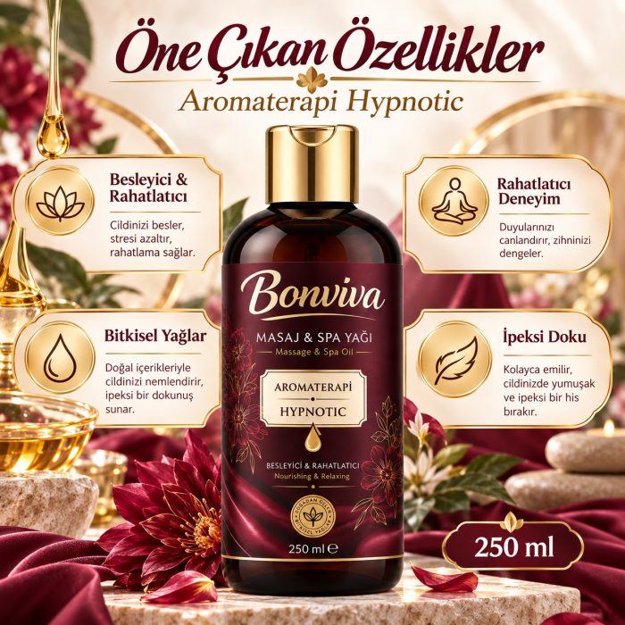 BONVİVA Aromaterapi Hypnotıc Spa ve Masaj Yağı 250 ml - Görsel 2