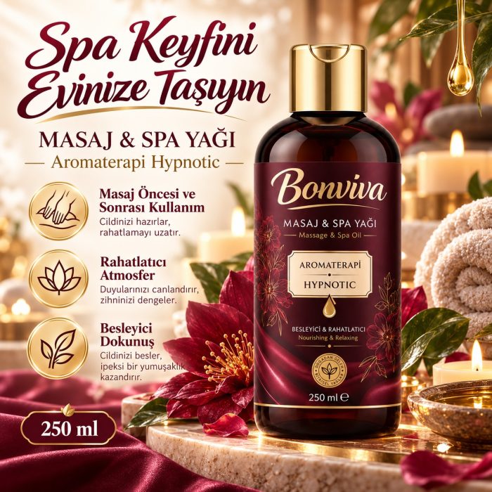 BONVİVA Aromaterapi Hypnotıc Spa ve Masaj Yağı 250 ml - Görsel 4