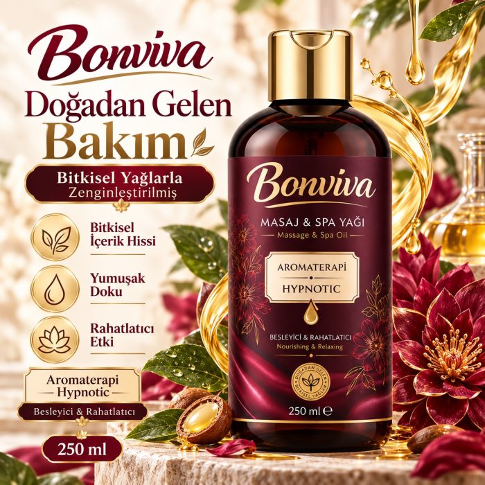 BONVİVA Aromaterapi Hypnotıc Spa ve Masaj Yağı 250 ml - Görsel 5