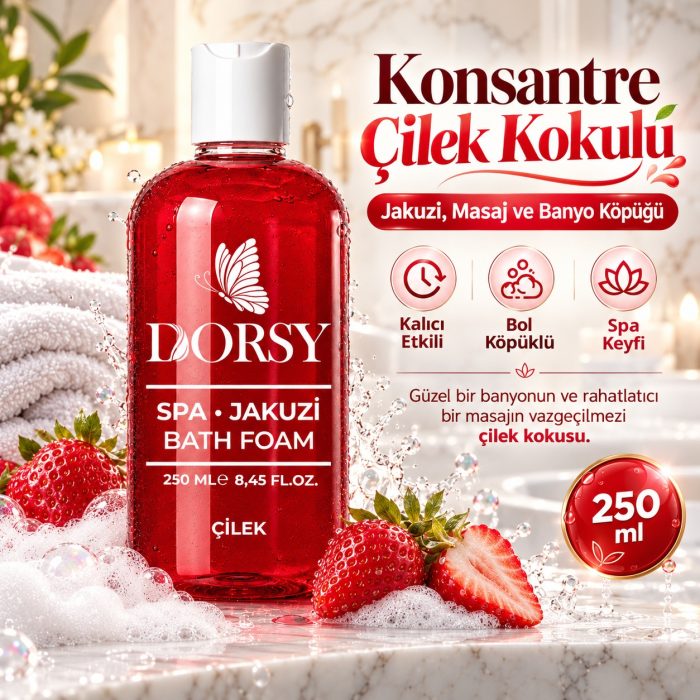 DORSY Çilek Kokulu Jakuzi Masaj ve Banyo Köpüğü 250 ml - Görsel 2