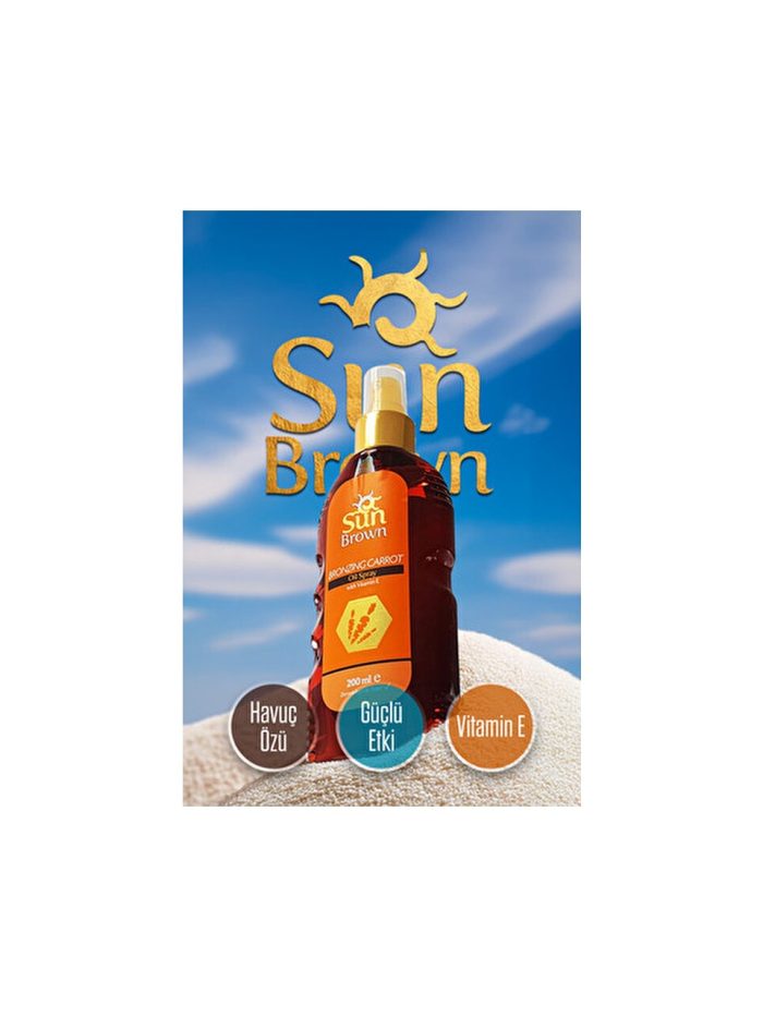 SUN BROWN Bronzlatıcı Havuç Yağı 200 ml - Görsel 2