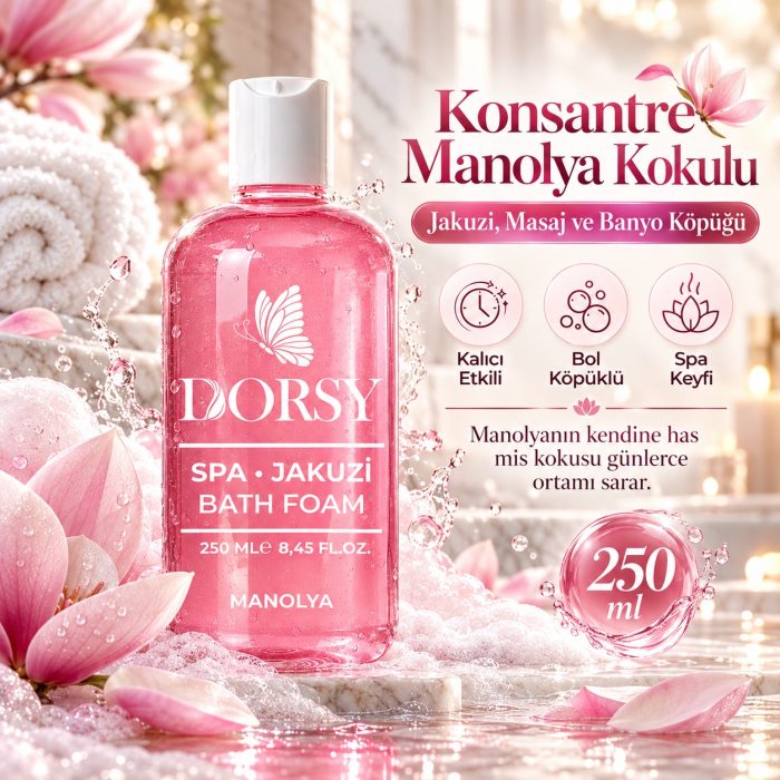DORSY Manolya Kokulu Jakuzi Masaj ve Banyo Köpüğü 250 ml - Görsel 3