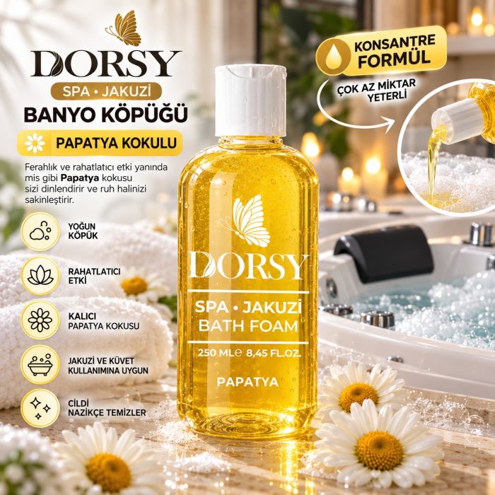 DORSY Papatya Kokulu Jakuzi Masaj ve Banyo Köpüğü 250 ml - Görsel 4