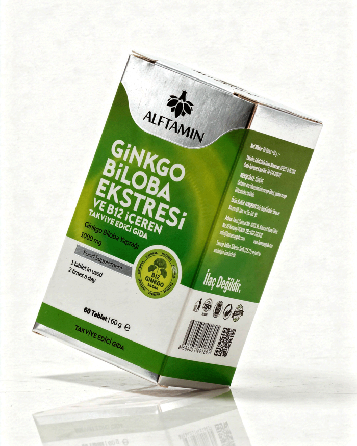 ALFTAMİN Ginkgo Biloba ve B12 İçeren Takviye 1100 mg 60 Tablet - Görsel 4