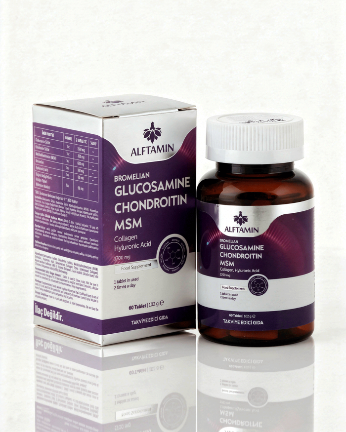 ALFTAMİN Glukozamin 60 Tablet Glucosamıne Chondroıtın MSM Kollajen Hyluronik Asit - Görsel 2