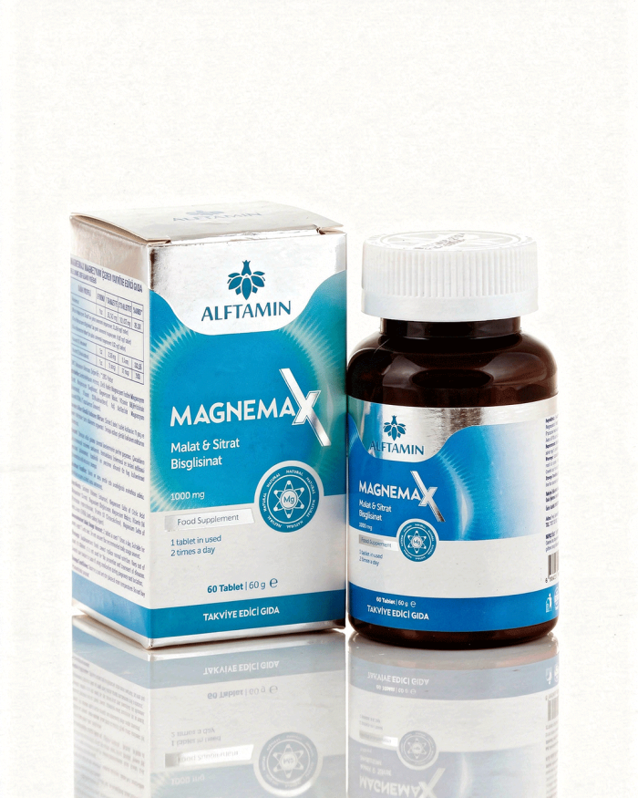 ALFTAMİN Magnemax (Magnezyum Malat+Sitrat+Bisglisinat) Magnezyum 1000 mg 60 Kapsül - Görsel 2