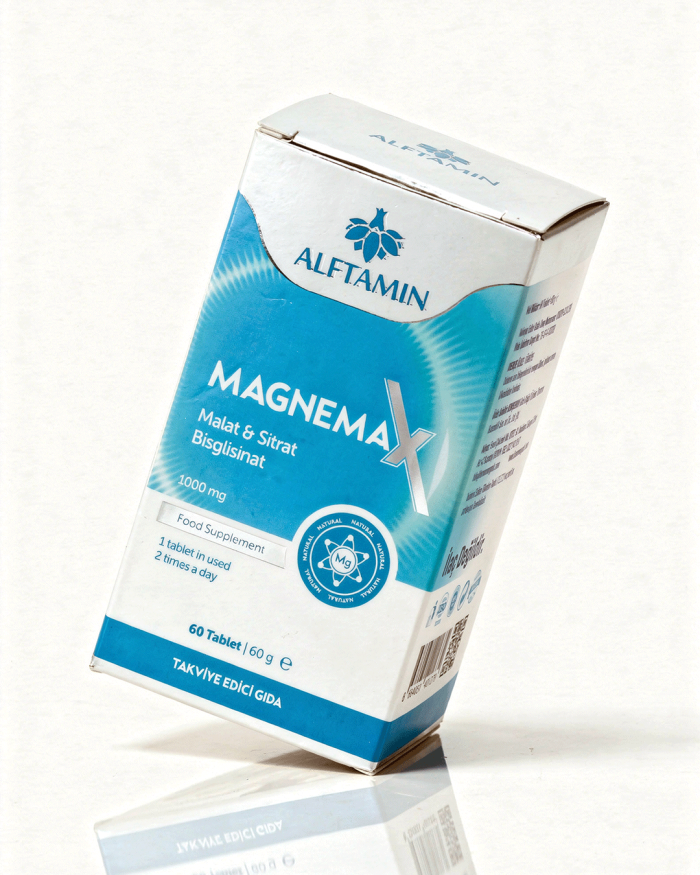 ALFTAMİN Magnemax (Magnezyum Malat+Sitrat+Bisglisinat) Magnezyum 1000 mg 60 Kapsül - Görsel 3