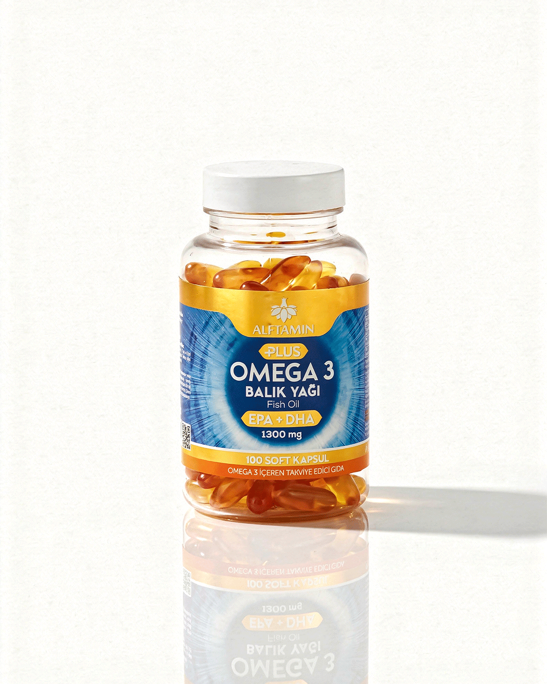 omega360 ALFTAMİN Plus Omega 3 EPA+DHA Balık Yağı 100 Softjel Kapsül - Görsel 1