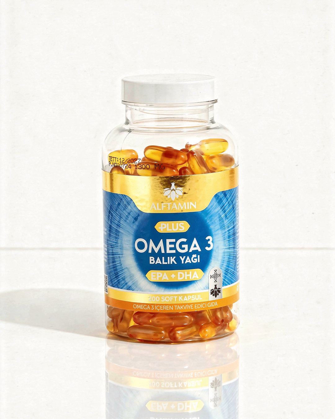 omegaplus ALFTAMİN Plus Omega 3 Balık Yağı 200 SoftJel Kapsül - Görsel 1