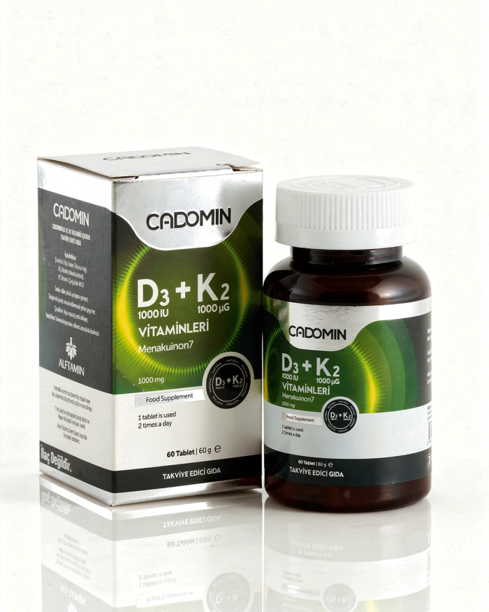 CADOMİN D3K2 Vitamin 1000 mg 60 Tablet - Görsel 2