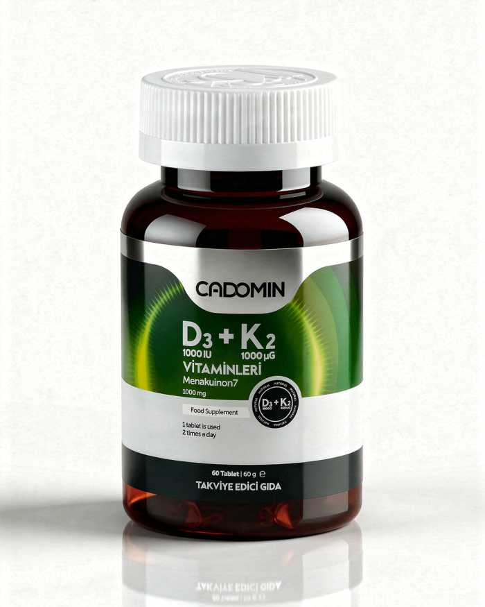 CADOMİN D3K2 Vitamin 1000 mg 60 Tablet - Görsel 3